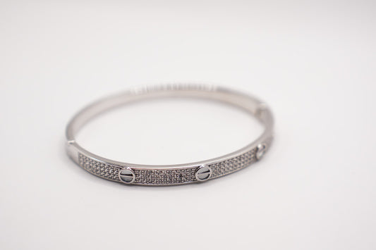 Bracciale rigido |zirconato |ottone anallergico