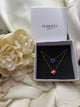 Collana Quadrifoglio | Rosso | Acciaio Inossidabile | Catena Regolabile 45 cm | Elegante e Colorata