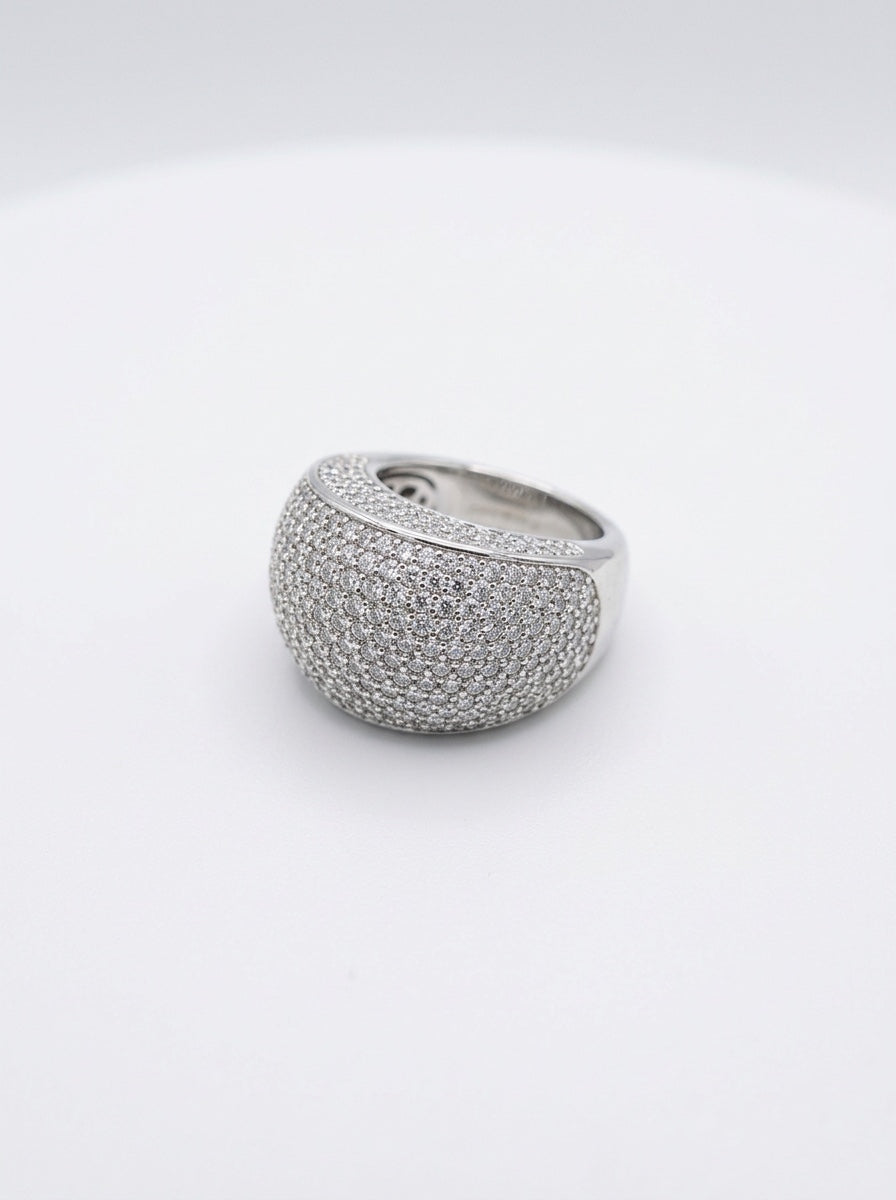 Anello bombato pavé