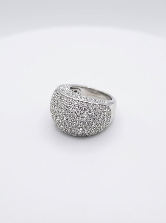 Anello bombato pavé