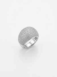 Anello bombato pavé