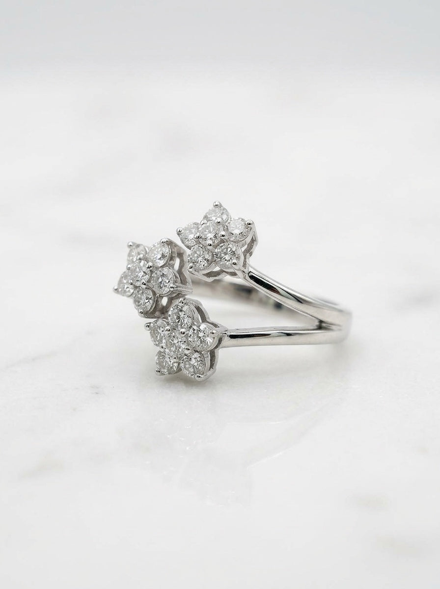 Anello Trio Flower | Argento 925