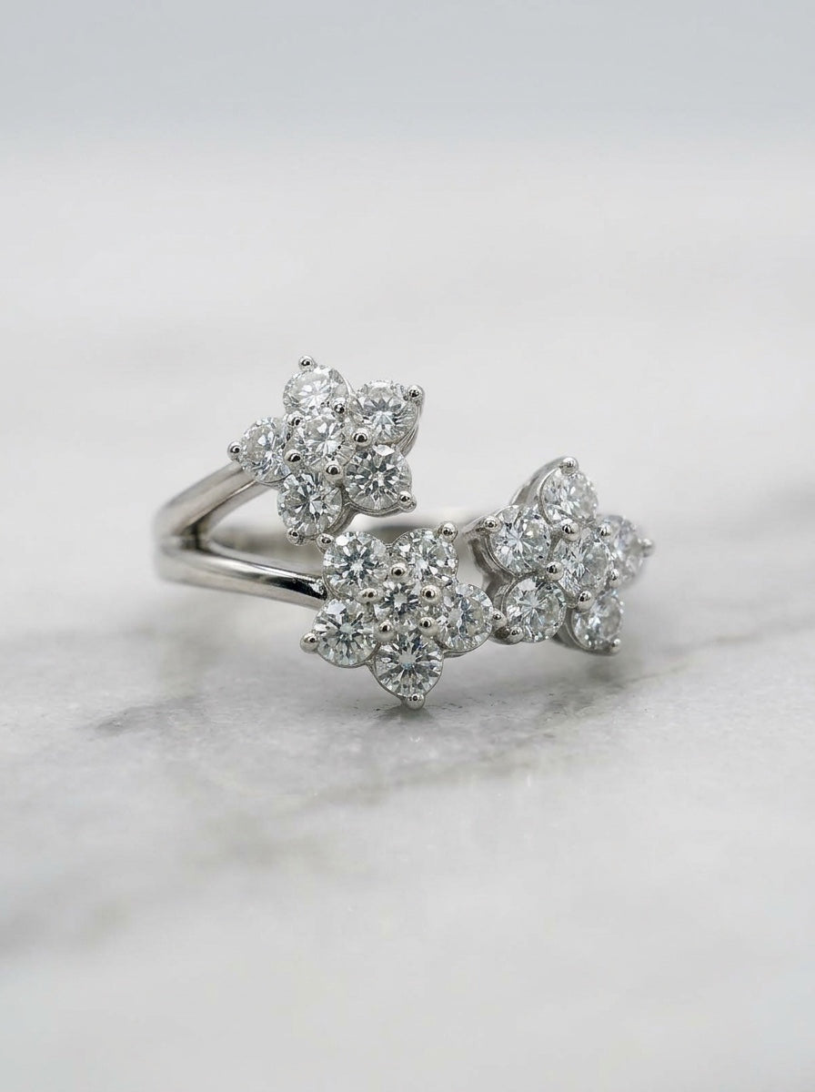 Anello Trio Flower | Argento 925