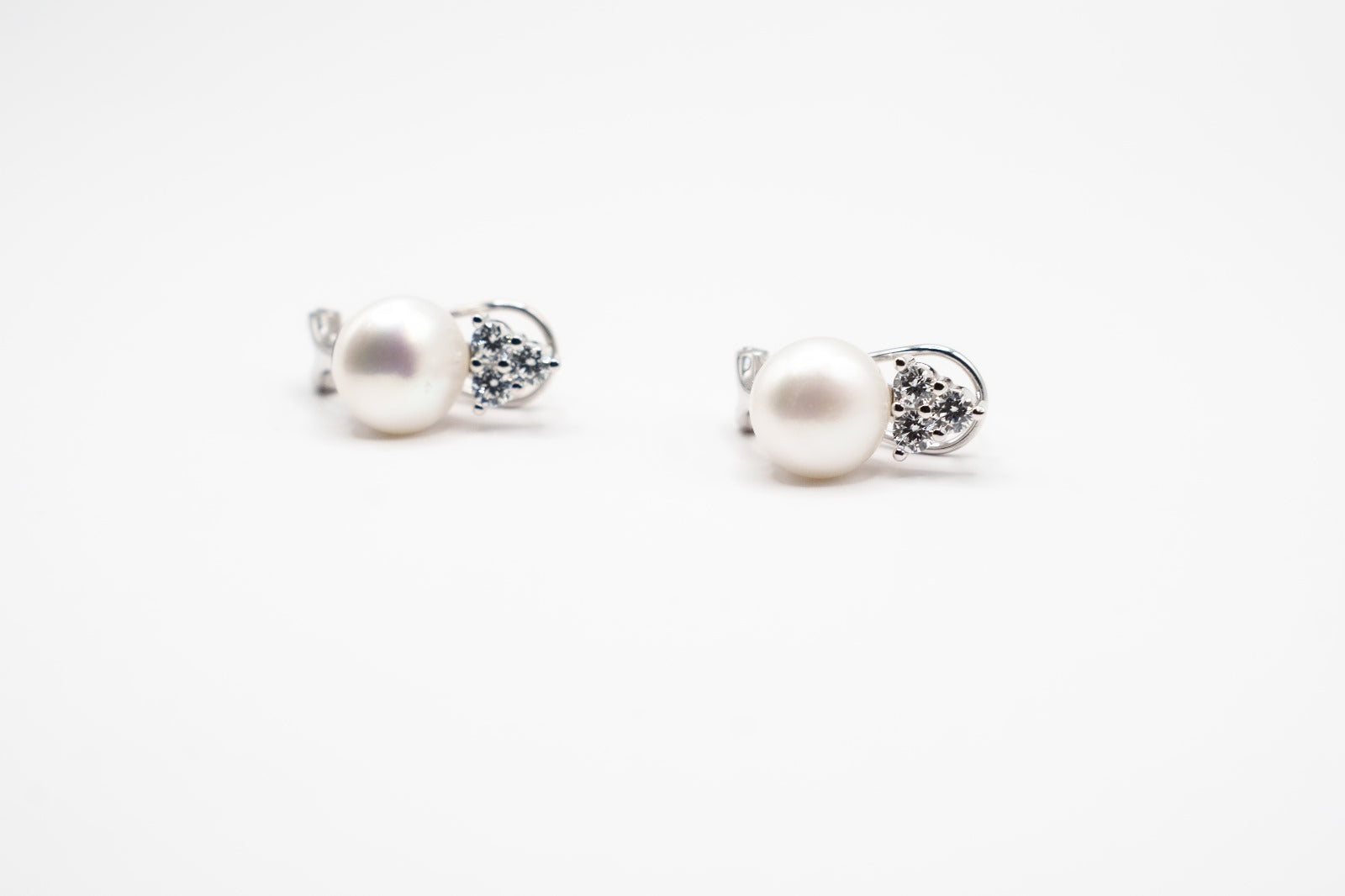 Orecchini perla |argento 925|zirconi|